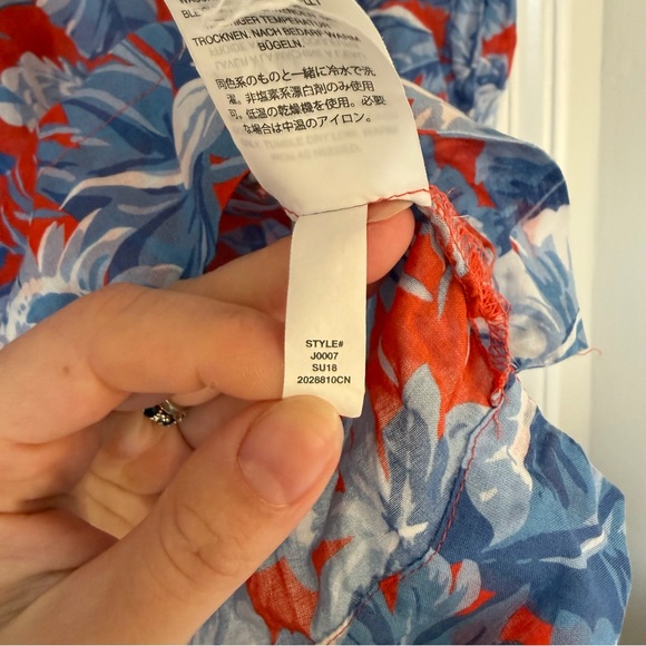 J. Crew Ratti Rio Floral Popover Floral Blouse Size Small - Picture 8 of 9